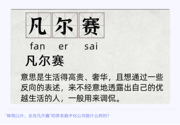 “除我以外，全員凡爾賽”的養(yǎng)老數(shù)字化公司是什么樣的？(圖1)